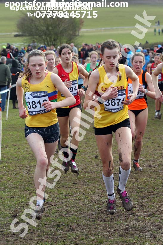 Girls under-15s, 2020 British Athletics Inter Counties Cross Country Champs., Prestwold Hall, Loughborough. Photo: David T. Hewitson/Sports for All Pics